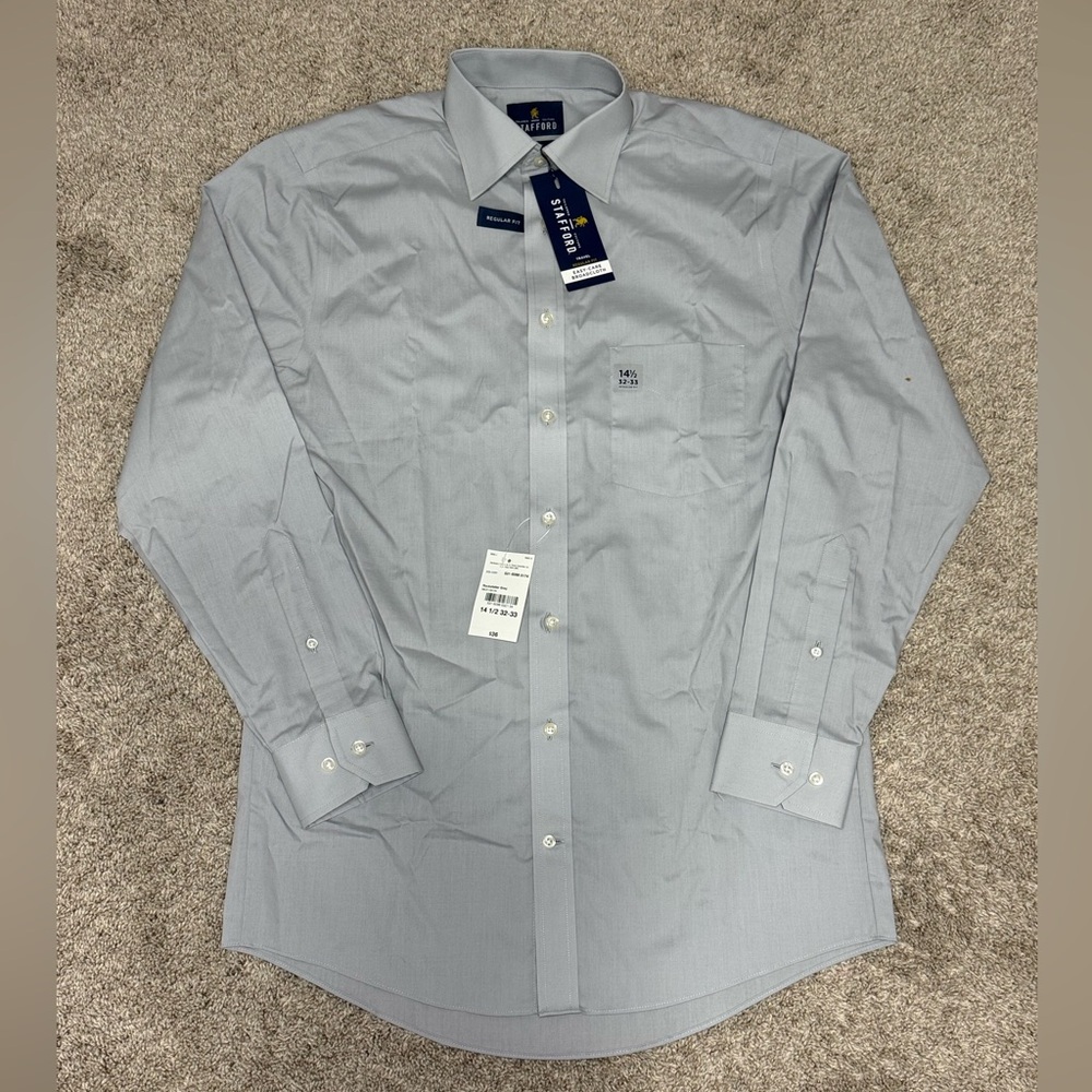 ❌SOLD❌ Stafford Light Rockefeller Gray Dress Shirt